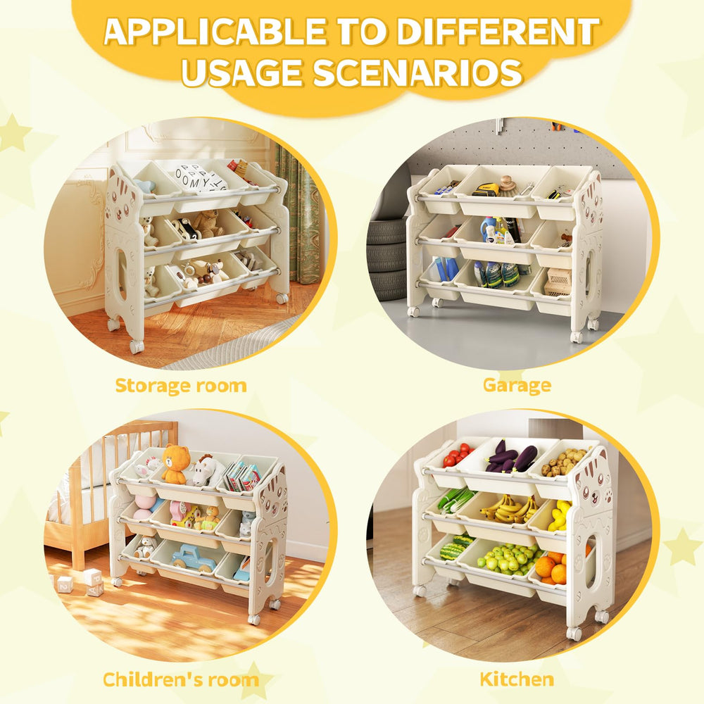 Buy1CrossGo playroom storage shelf keeps toys neatly organized.