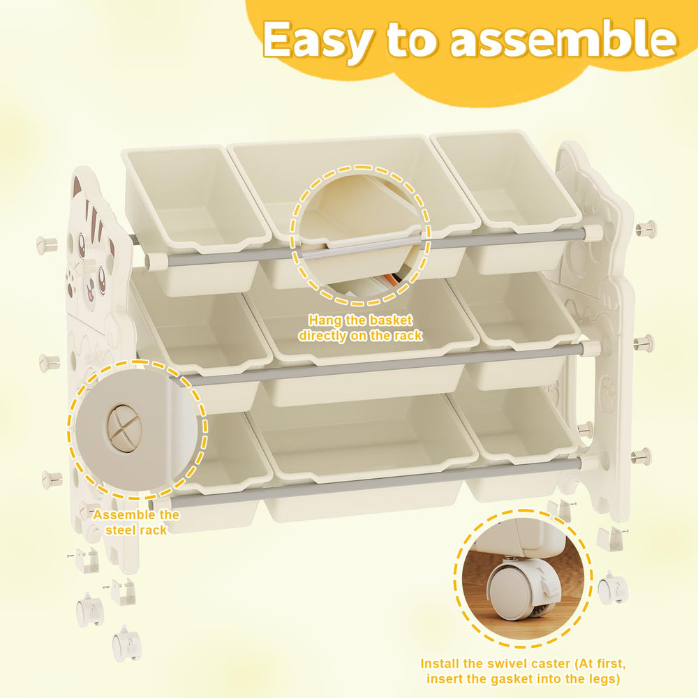 Buy1CrossGo toddler-friendly storage at kid-access height.