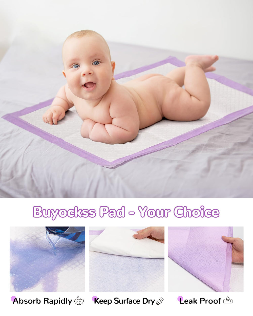 Buyockss multi-use pad in a changing table setup illustrates versatile protection.