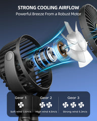 BuyWoo Mini Fan offers 3 speeds for customizable comfort