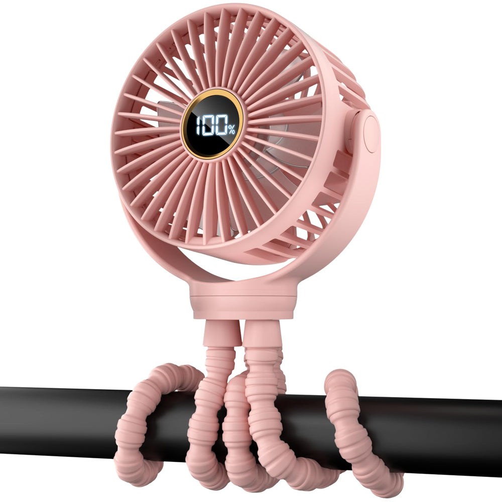 BuyWoo portable stroller mini fan with 360° rotation for versatile on-the-go cooling.