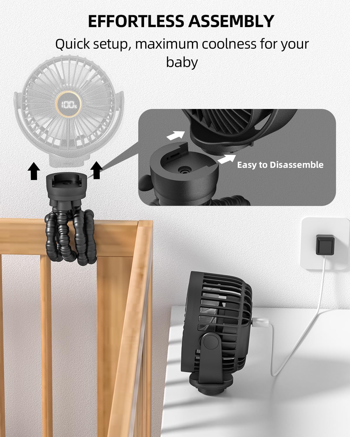 BuyWoo fan showcases a compact, durable design suitable for travel