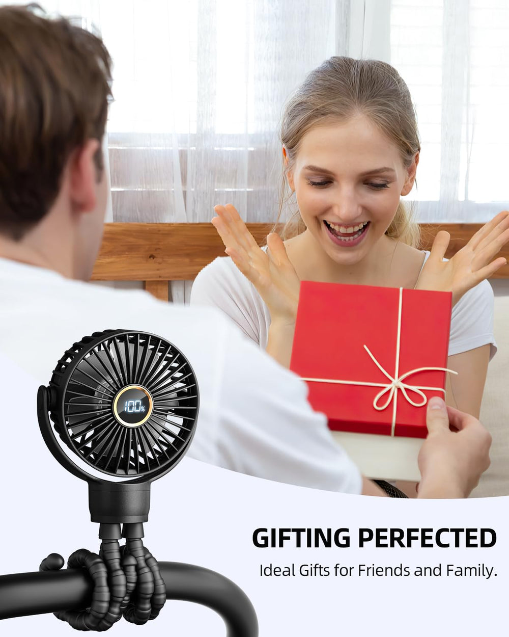 BuyWoo Mini Fan designed with safety in mind for babies and pets