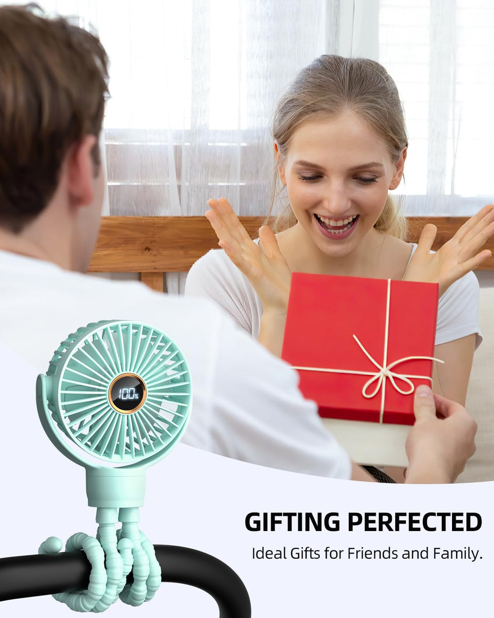 BuyWoo portable stroller mini fan ideal for travel and car rides delivering quick relief.