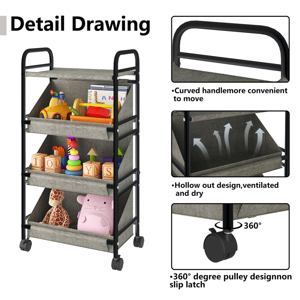 Tilted design allows quick visibility and access to items