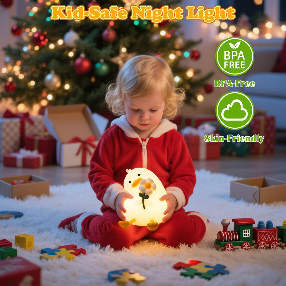 BVI Boomervivi Flower Duck Night Light includes 30-minute auto-off timer