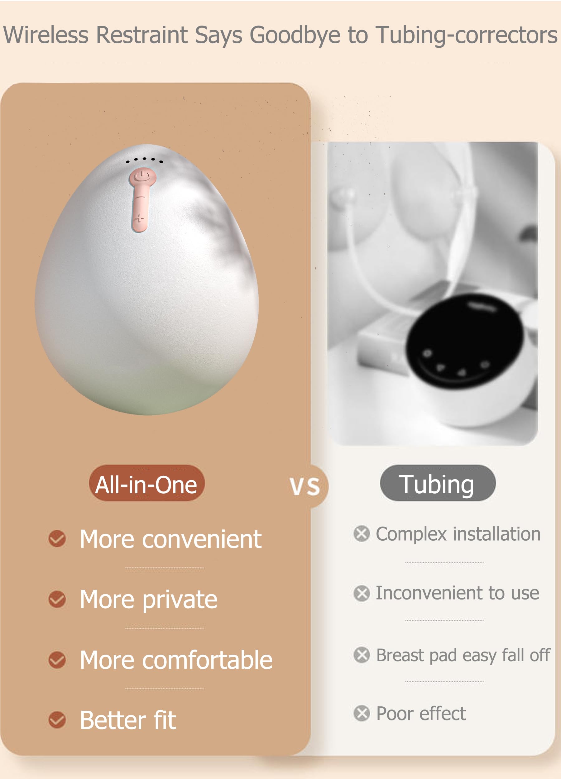 Bwcece Electric Nipple Corrector soft silicone material supports skin-friendly use