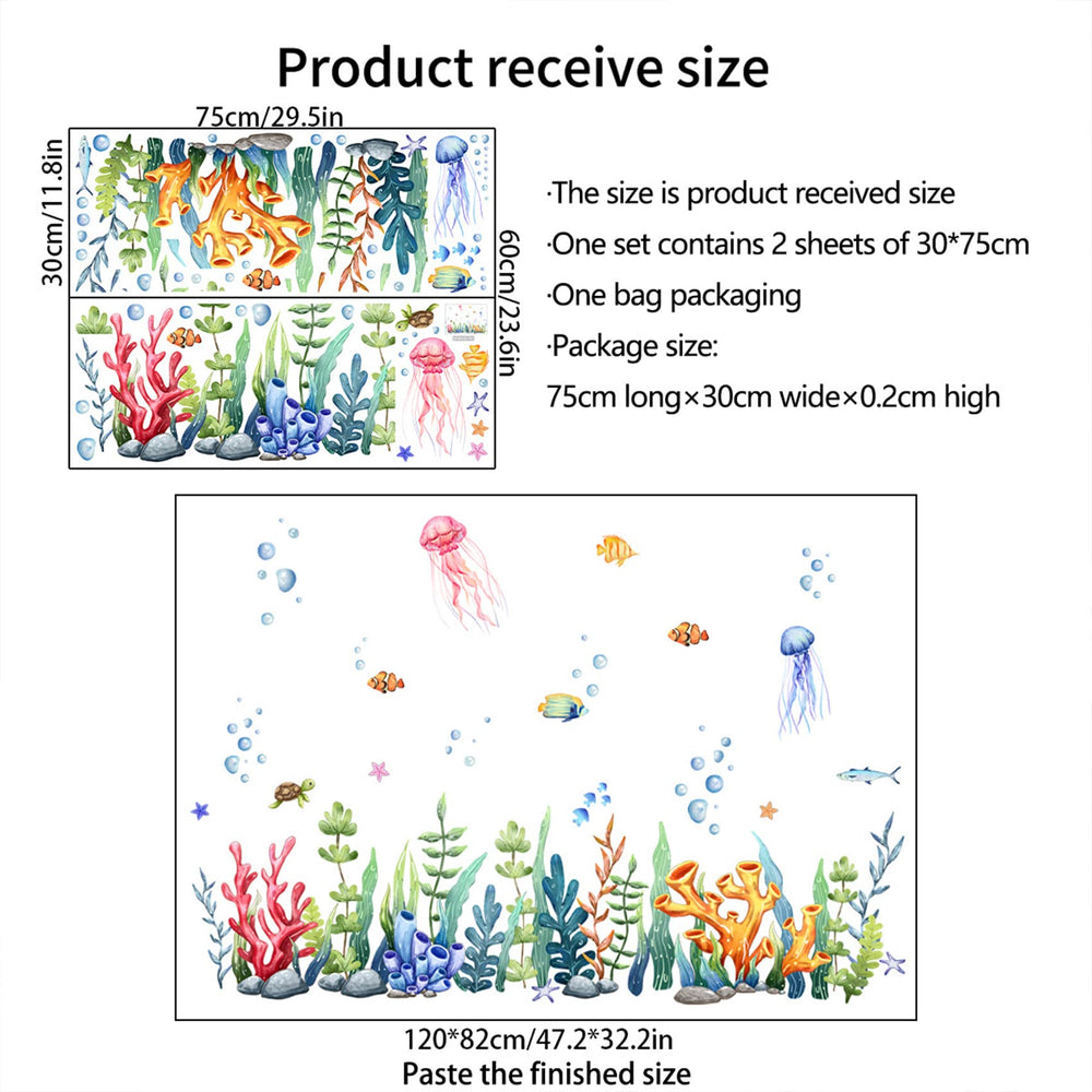 BWCXXZH Under The Sea ocean life stickers are easy to remove