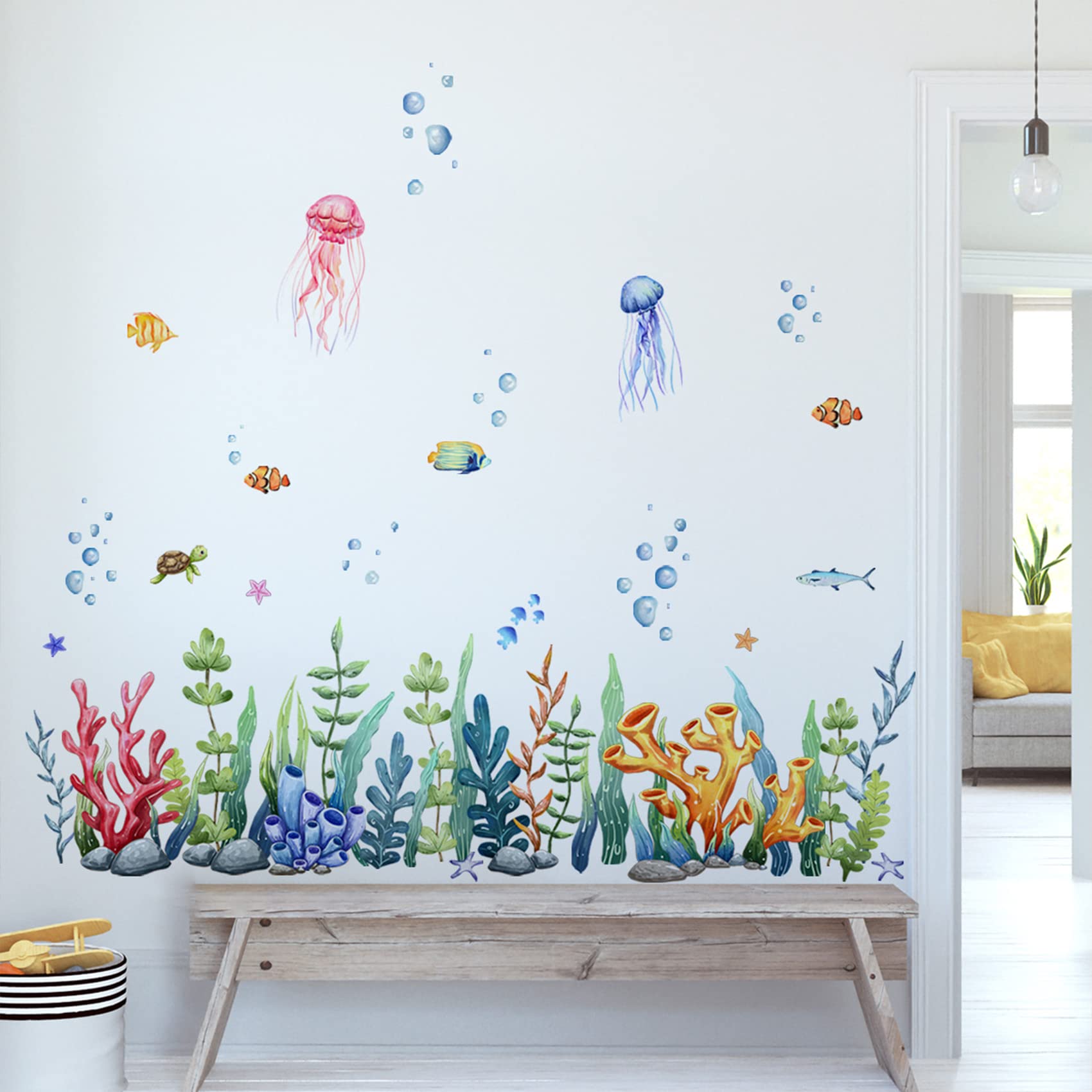 BWCXXZH Under The Sea tropical fish decals create vibrant walls