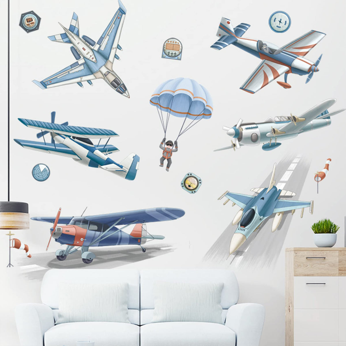 BWCXXZH watercolor monoplane wall sticker brightens a playful kids room