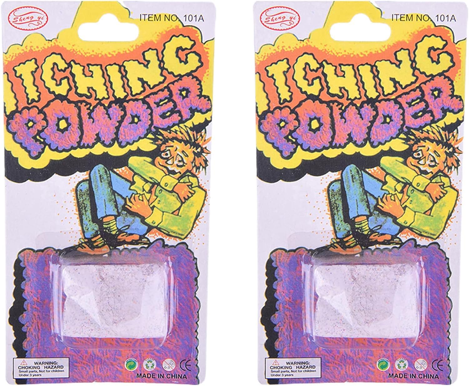 BWESOO purple itching powder two-pack for harmless pranks and easy sharing.
