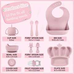 BXLL divided crown plate with five sections keeps foods separated for easier self-feeding