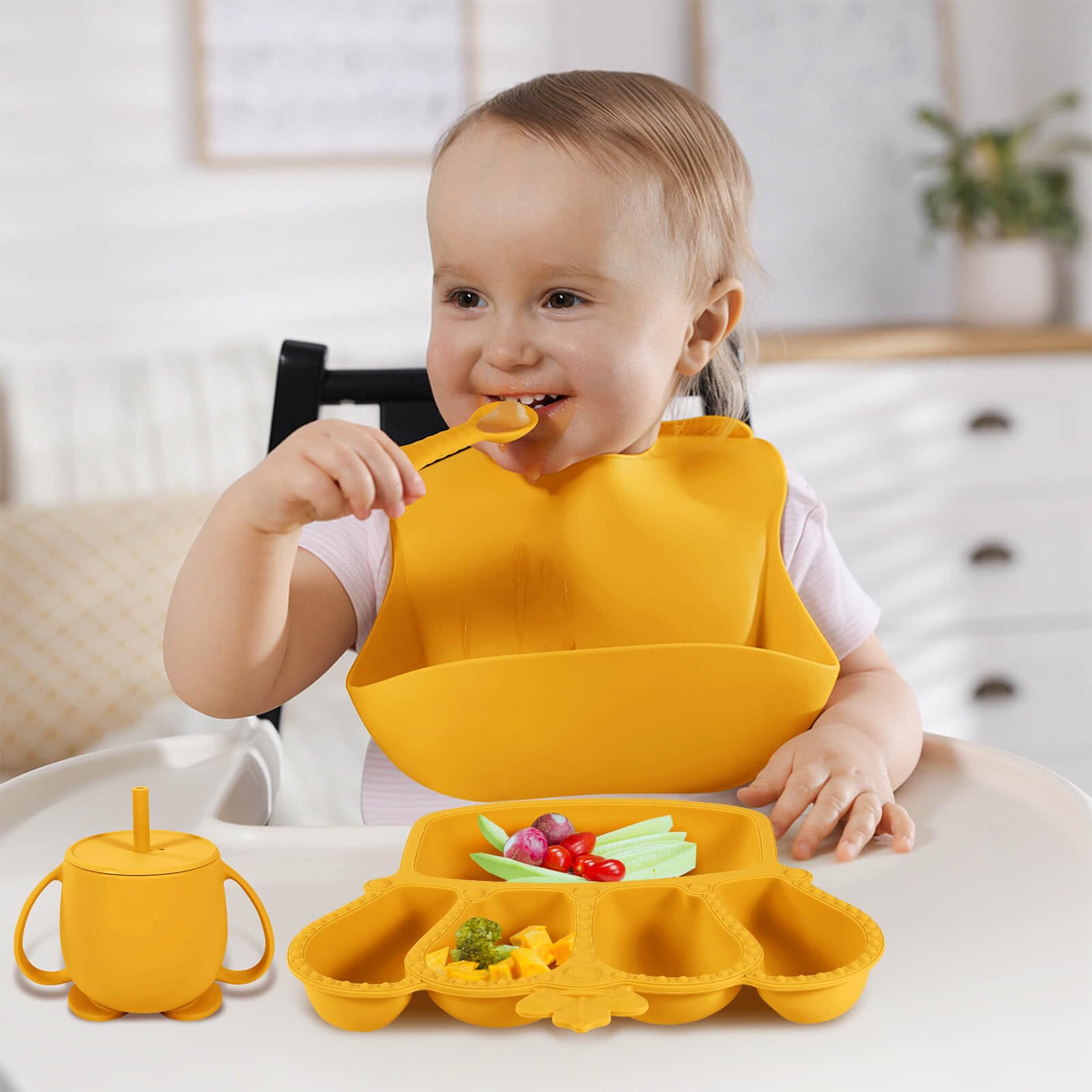 BXLL fruit feeder pacifier doubles as teething toy and snack holder