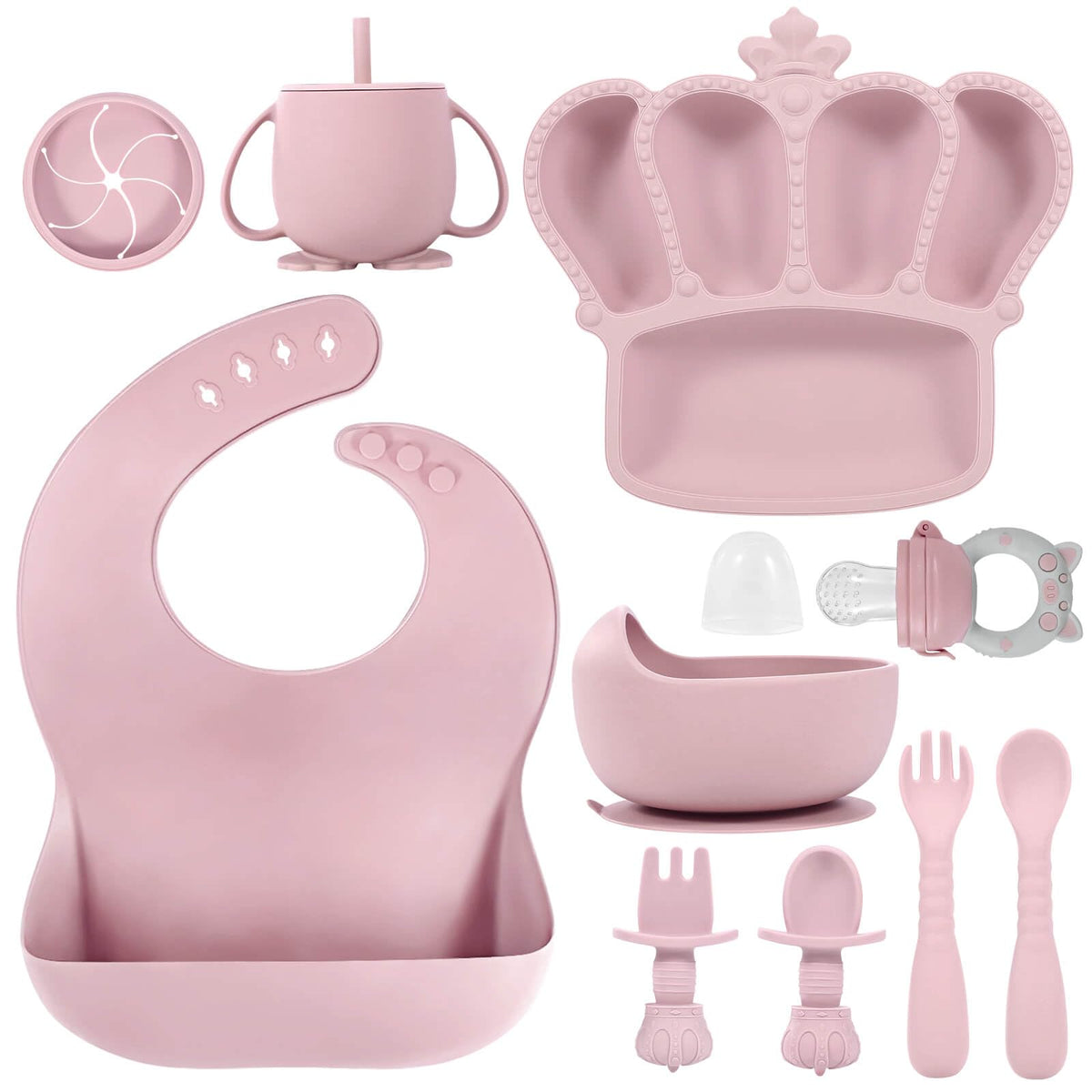 BXLL silicone baby feeding set with suction bowl prevents spills during meals