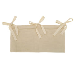 BxuanW baby bedside hanging storage bag with two pockets for quick diaper access
