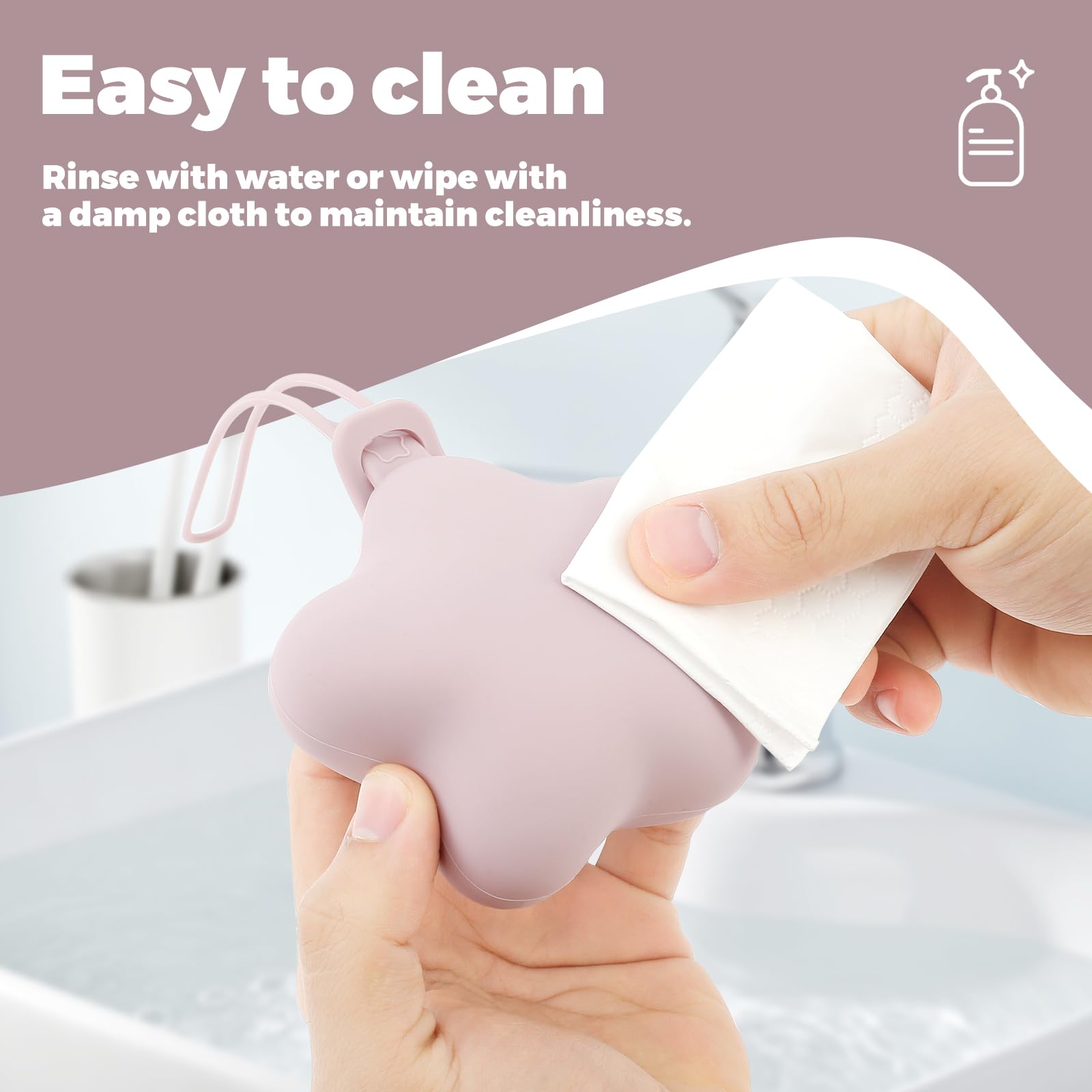 BXUYAOXMC easy clean silicone pacifier holder case