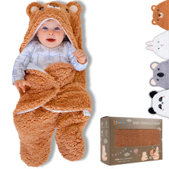 BYDOOO BD bear-design swaddle blanket offers cozy baby protection