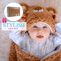 BYDOOO BD bear hoodie keeps baby's ears warm during sleep