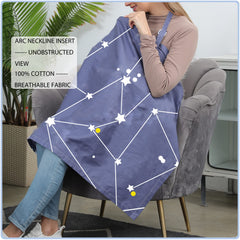 ByeBye Calorie nursing cover featuring arch-neckline for easy baby access