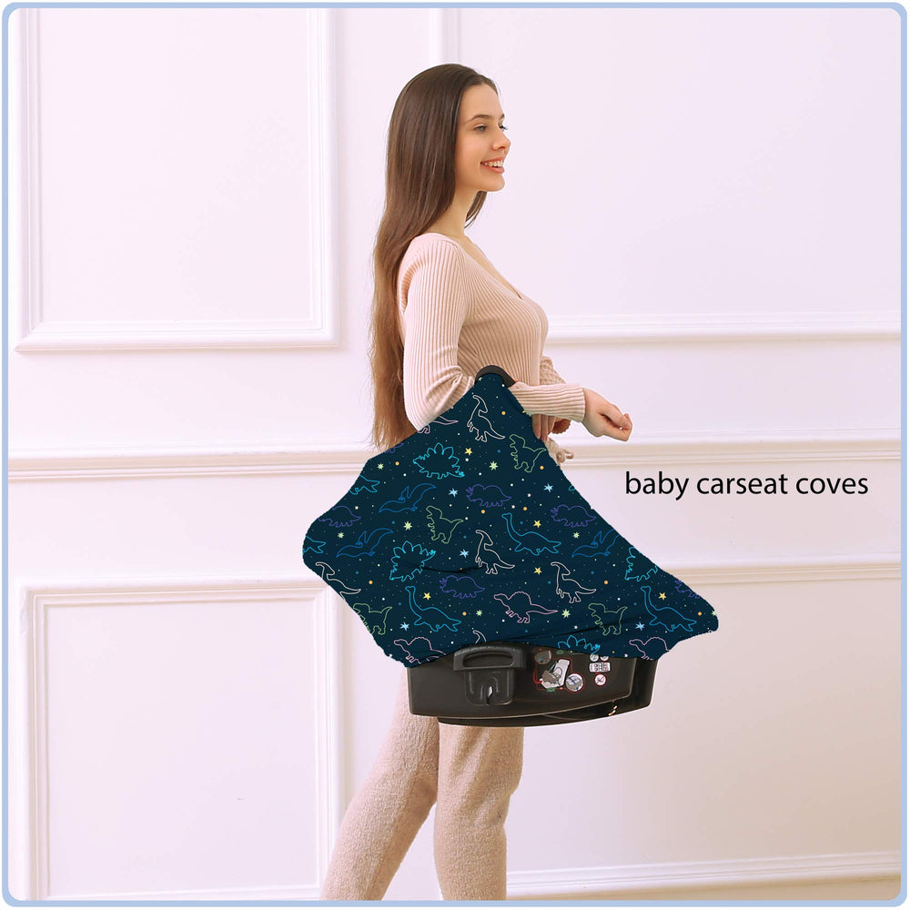 ByeBye Calorie multi-use cover demonstrates breathable fabric for carseat use.