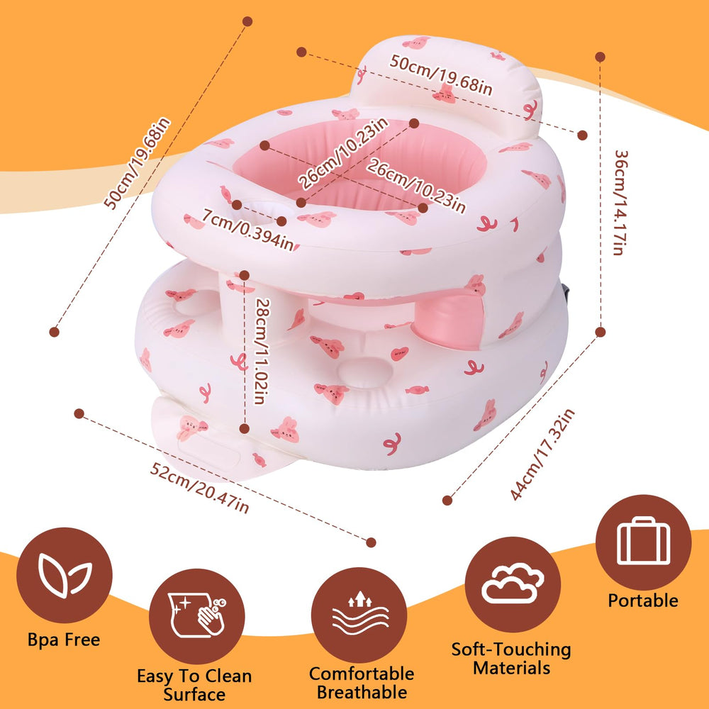 BYEQWB inflatable baby seat portable-travel-storage folds flat for trips.