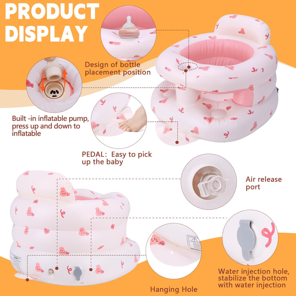 BYEQWB inflatable baby seat water-injection stability provides added weight for balance.