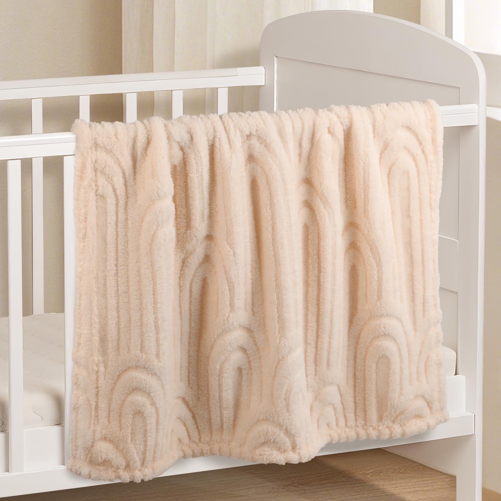 BYKOSY fleece blanket closeup plush fabric highlights lasting softness