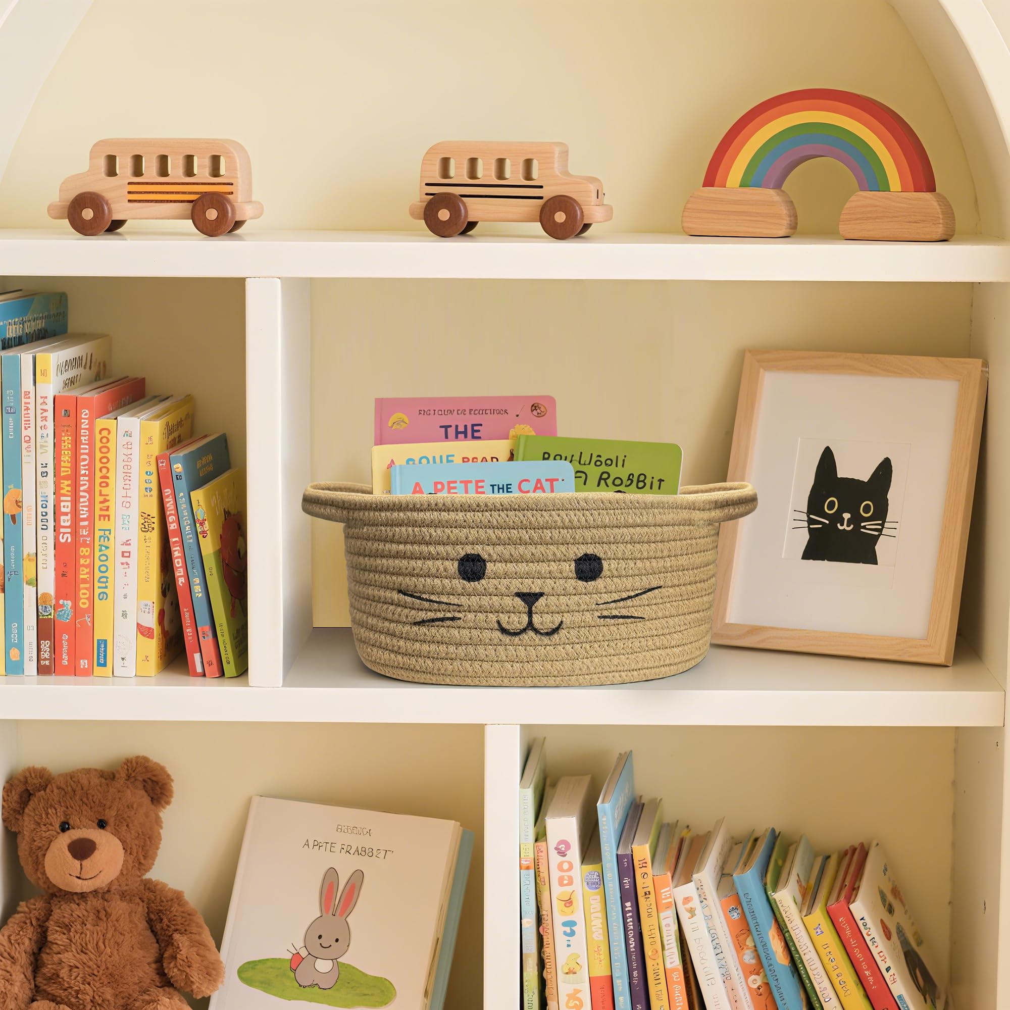 BYLSSNUK cat toy basket nursery decor, adds cozy charm.