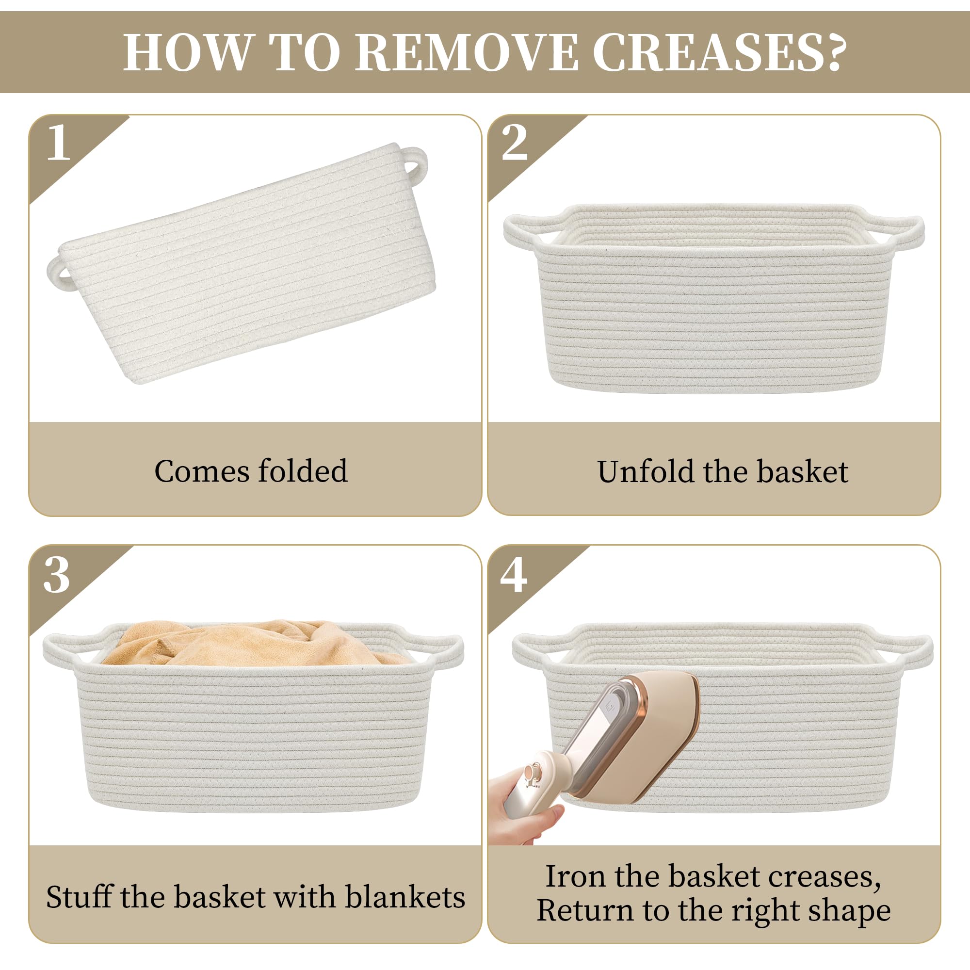 BYLSSNUK cotton rope basket with soft-touch texture and safety
