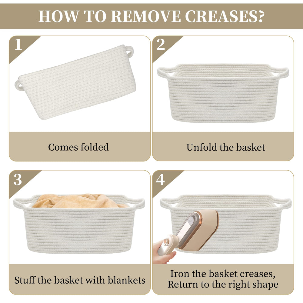 BYLSSNUK cotton rope basket with soft-touch texture and safety
