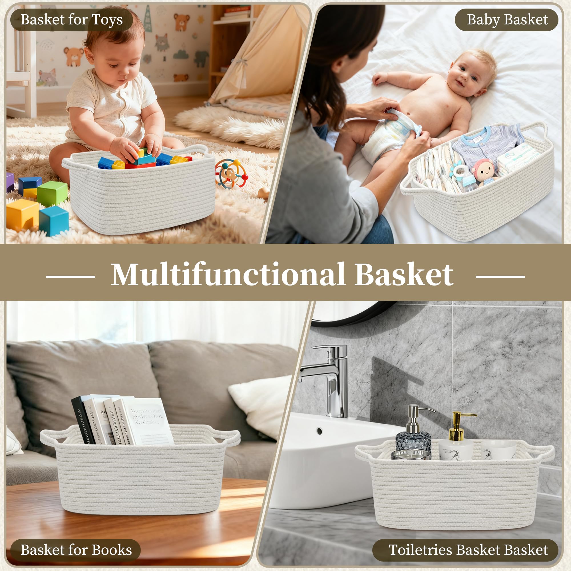 BYLSSNUK basket with reinforced cat-ear handles for easy carrying