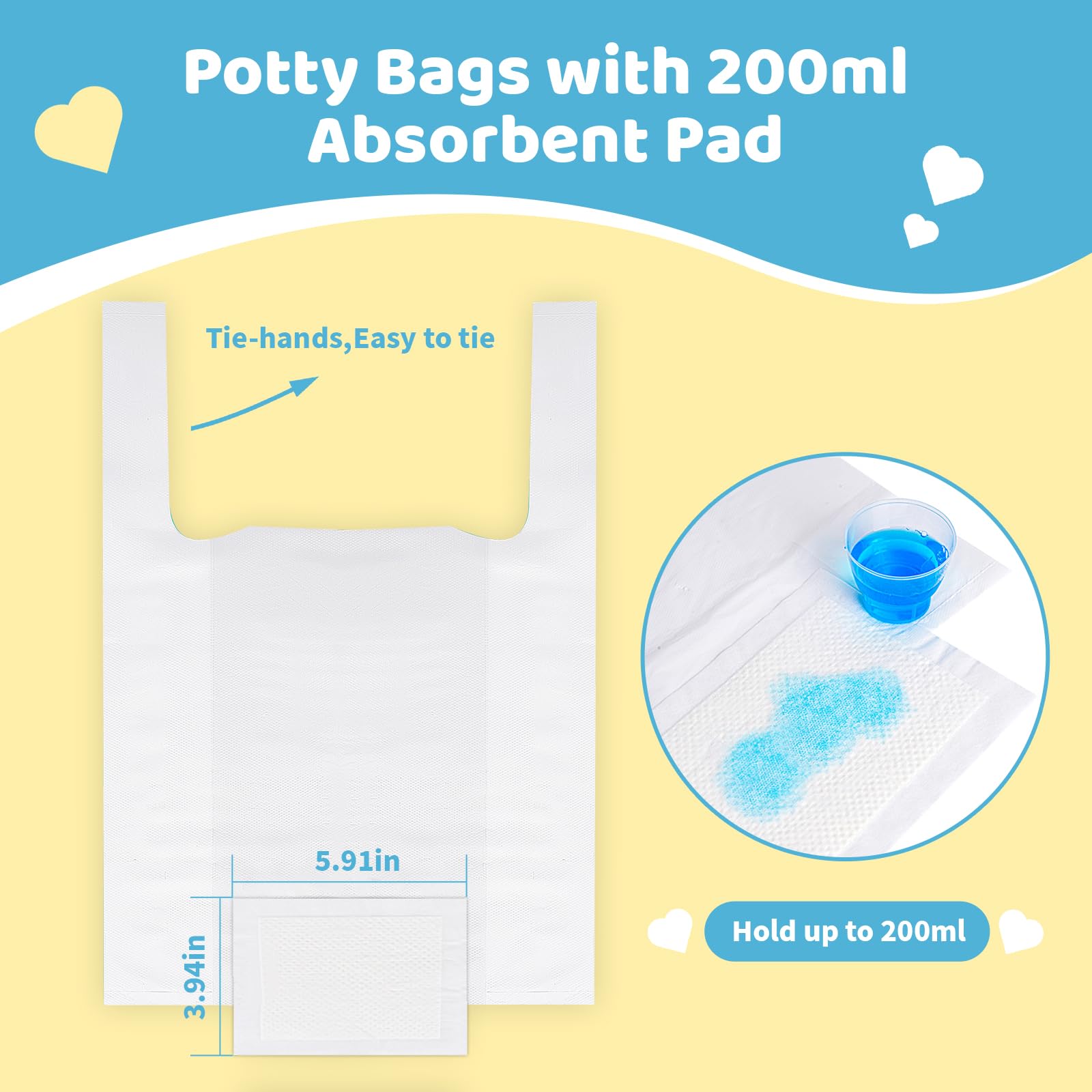 bynibiny leakproof potty liners prevent leaks and spills during travel