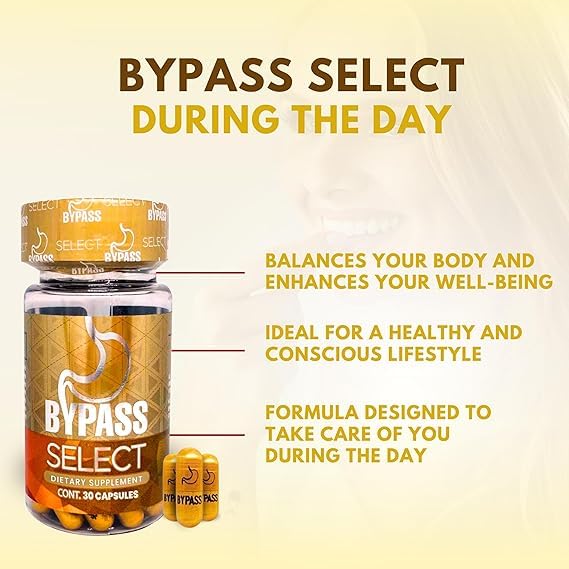 BypassSelect bottle back label highlighting metabolism support.