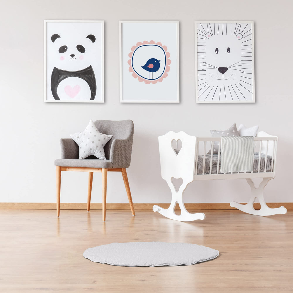 Byrd & Blume 40x40 inches mat provides ample space for baby activities.