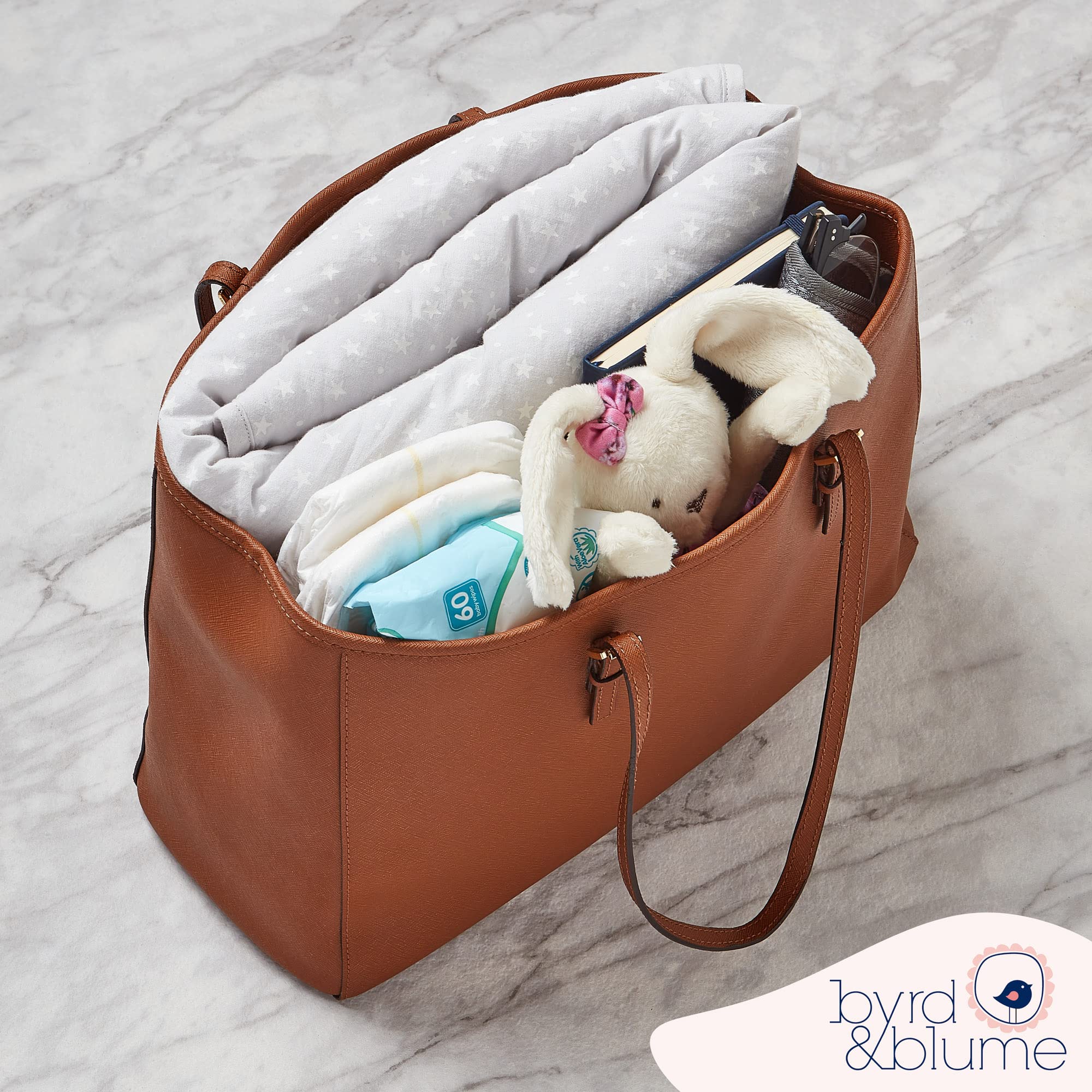 Byrd & Blume Mat showing reversible design options for switchable nursery aesthetics.