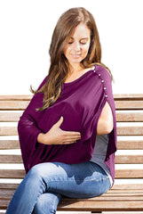 Byrd & Blume 360° coverage nursing shawl for privacy during public feeds.