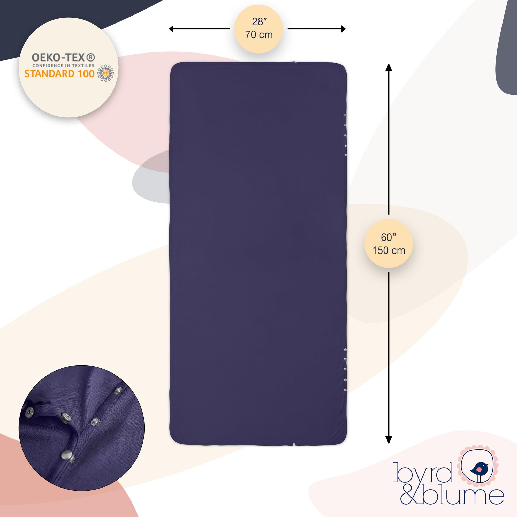 Byrd & Blume nursing cover uses OEKO-TEX certified materials for safety