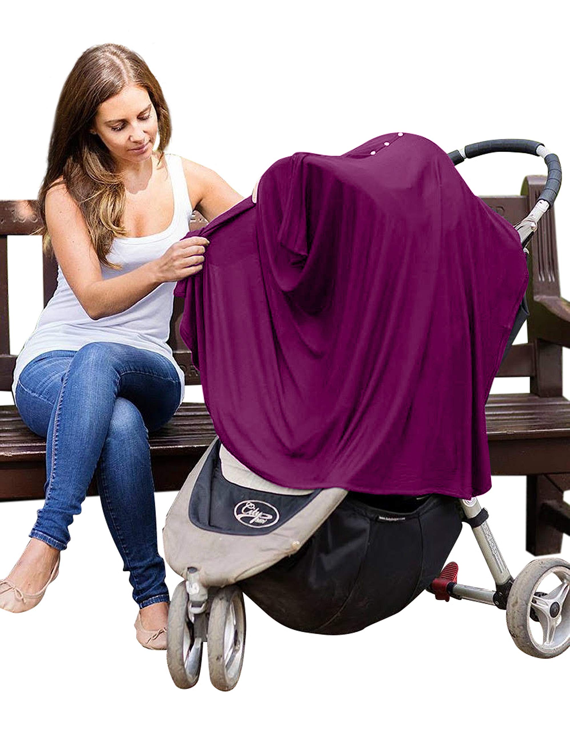 Byrd & Blume lightweight cover doubles as stroller blanket for on-the-go.