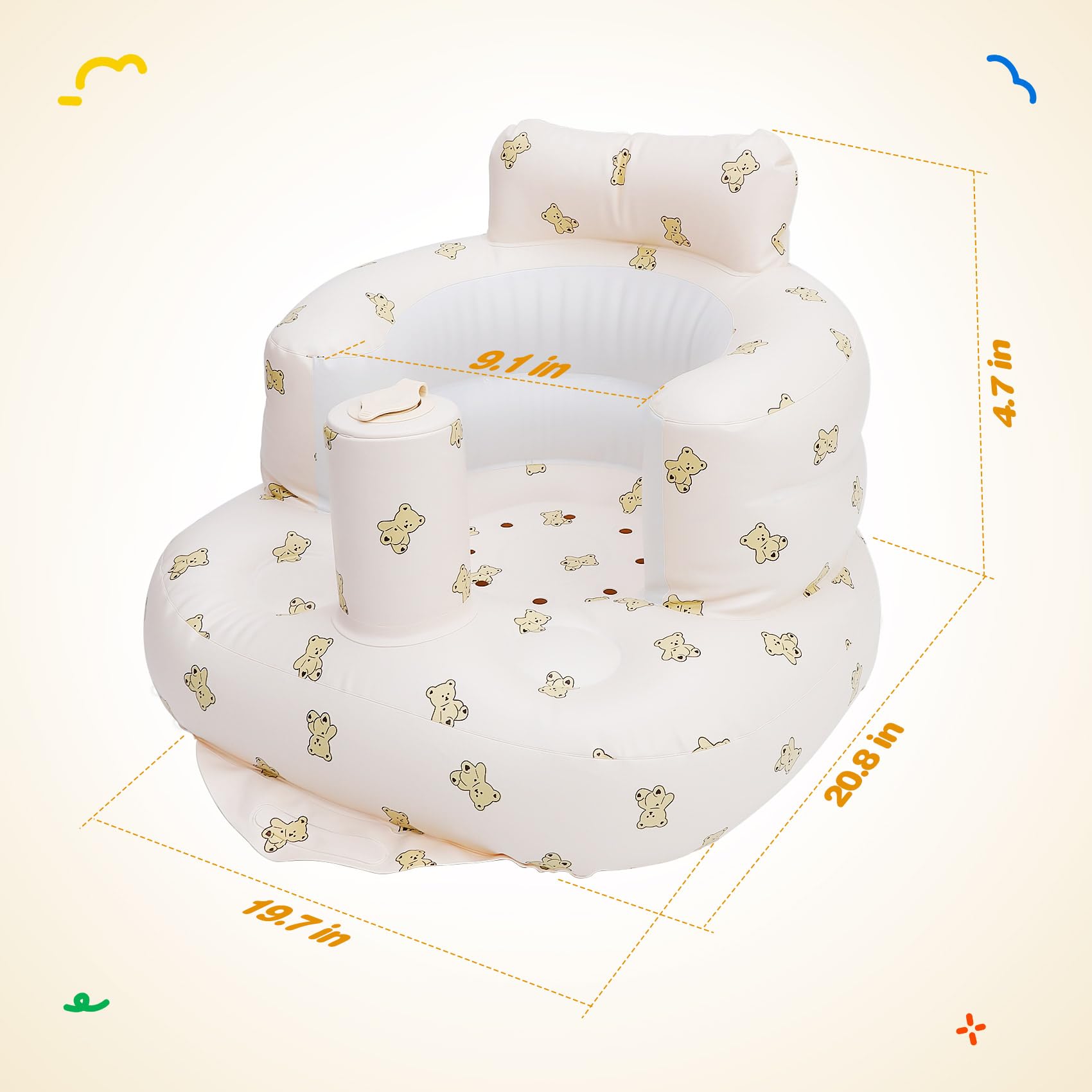 BZVQLO portable floor seat deflated for compact travel and storage