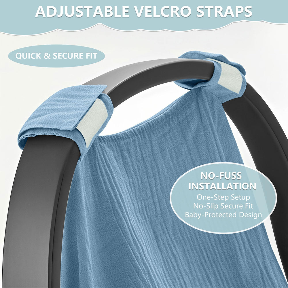 C COMCROSFLY car seat cover with secure fasteners prevents slips during rides
