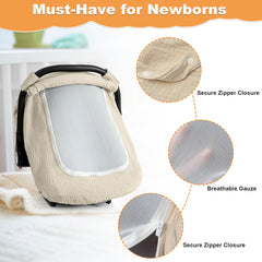 C COMCROSFLY Wheat cover with sun and bug protection for outdoor use
