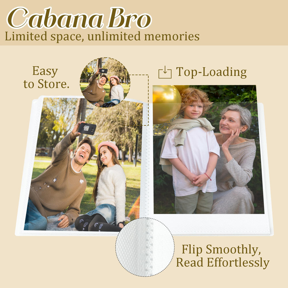 Cabana Bro album with protective sleeves shielding photos from dust and fingerprints