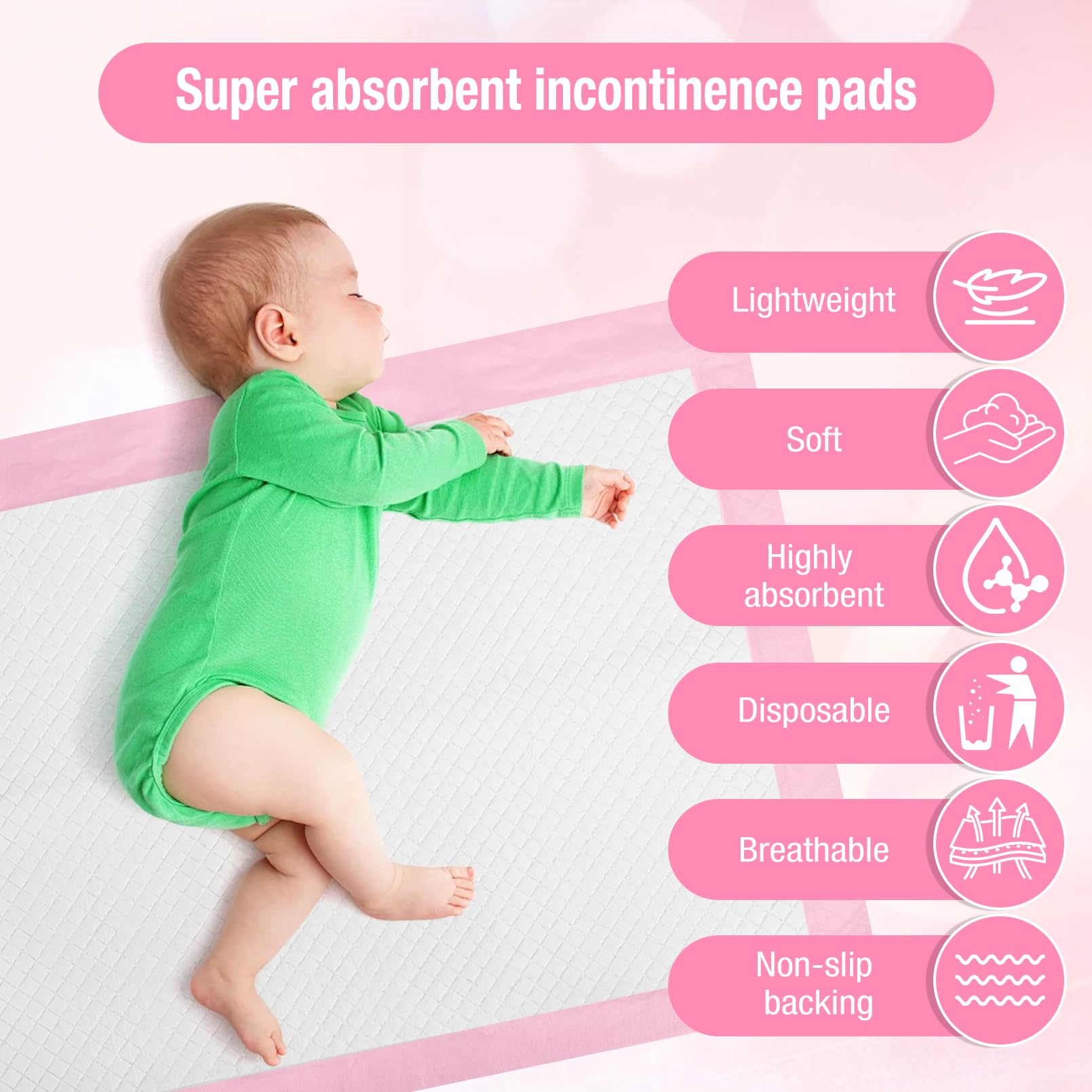 Cabaubl multi-use disposable pad suitable for babies and adults.