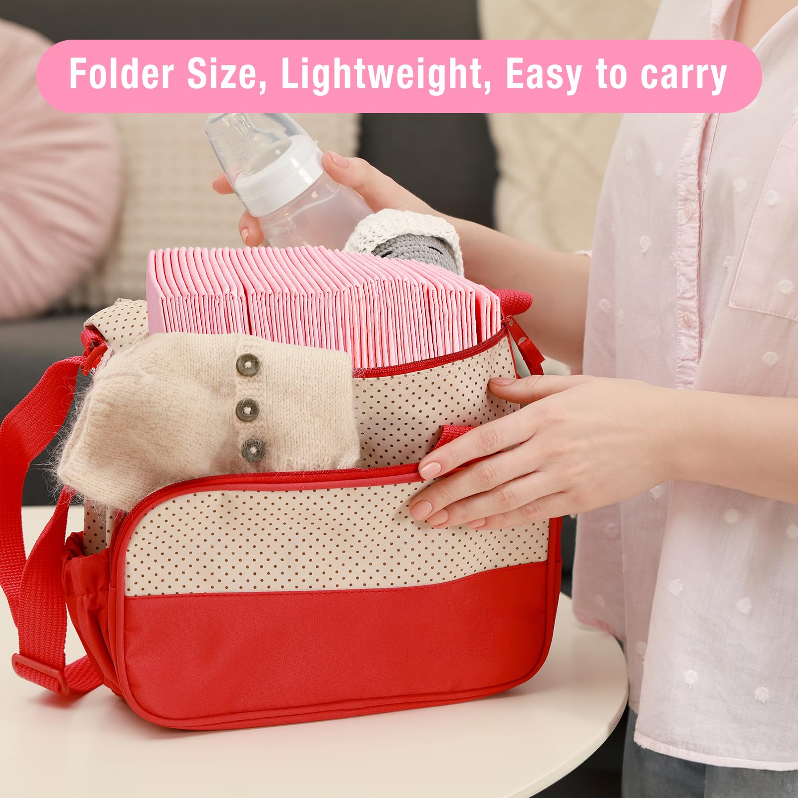 Cabaubl travel-pack disposable pads for on-the-go changes.