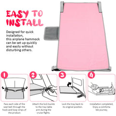 Cabilock Kids Airplane Seat Extender folded for travel compact and portable.