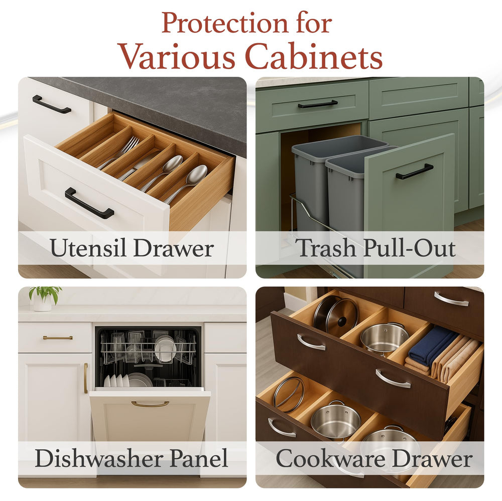 Pack of four edge protectors for multiple surfaces
