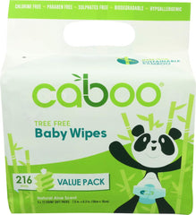 Caboo Bamboo Wipe Baby Bundle—216 count, gentle on sensitive baby skin