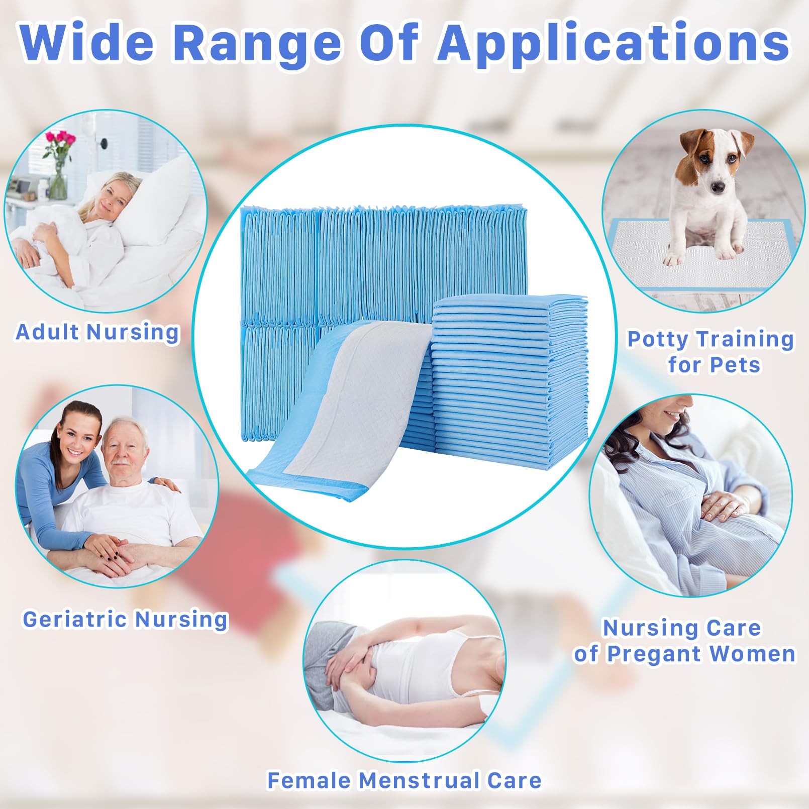 CACASO pack of 100 disposable pads ensures long-term supply.