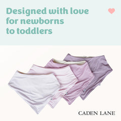 Caden Lane Bandana Bibs with adjustable double snap ensure growth with baby.