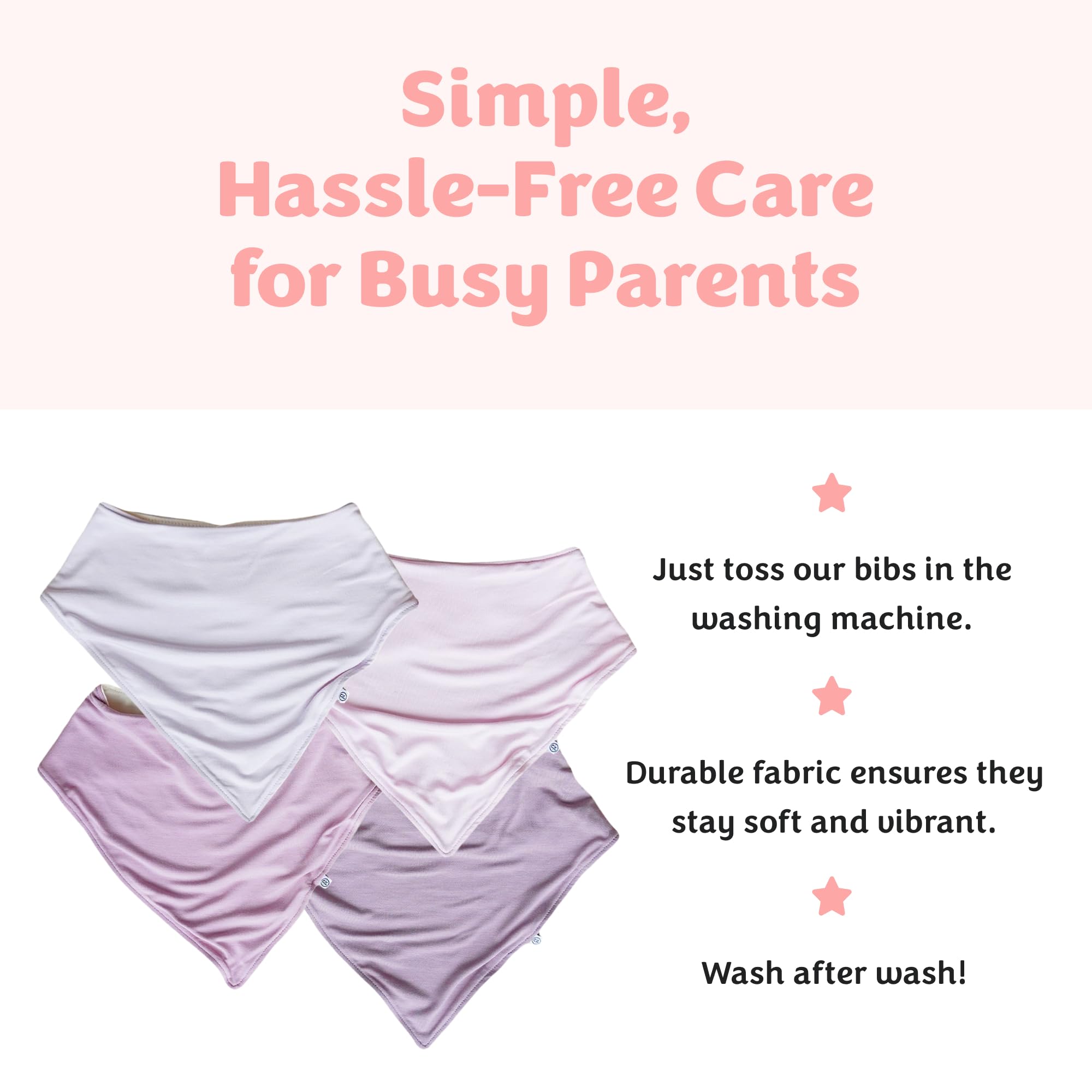 Caden Lane Bandana Bibs come in a practical 4-pack gift.